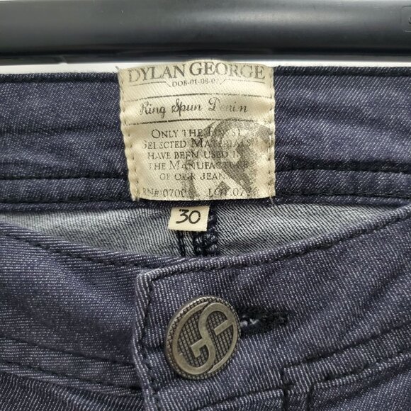 Dylan George Grace Regular Rise Skinny Dark Wash Chambray Denim Jegging Size 30 - Picture 4 of 8